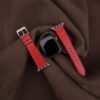 Red Alligator Leather Apple Watch Band