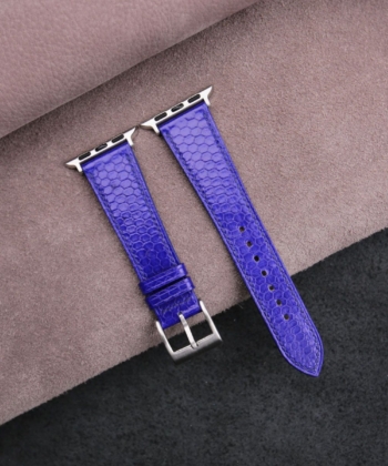 Blue Snake Sea Leather Apple Watch Band