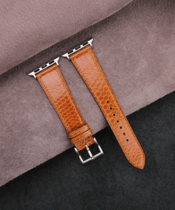 Cognac Snake Sea Leather Apple Watch Band