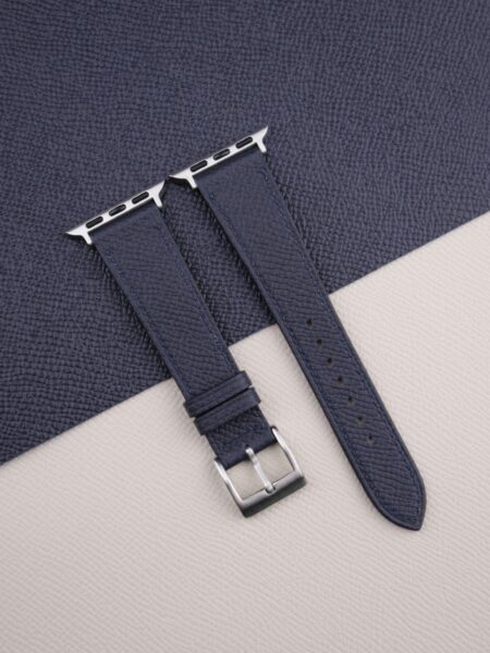Navy Epsom Calf Leather Apple Watch Band