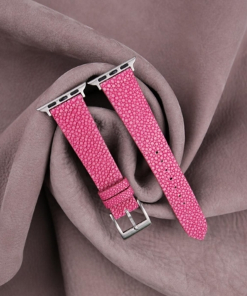 Pink Stingray Leather Apple Watch Band