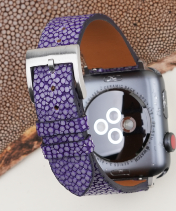 Purple Stingray Leather Apple Watch Band 2