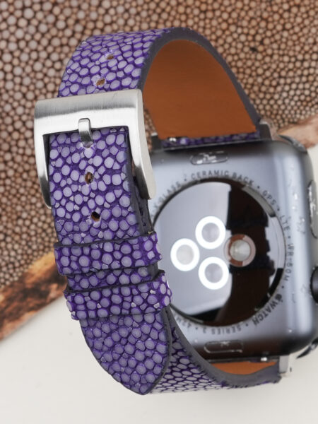 Purple Stingray Leather Apple Watch Band 2