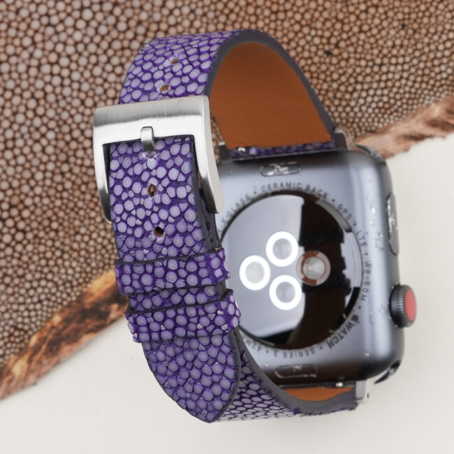 Purple Stingray Leather Apple Watch Band 2