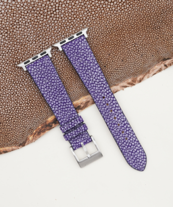 Purple Stingray Leather Apple Watch Band