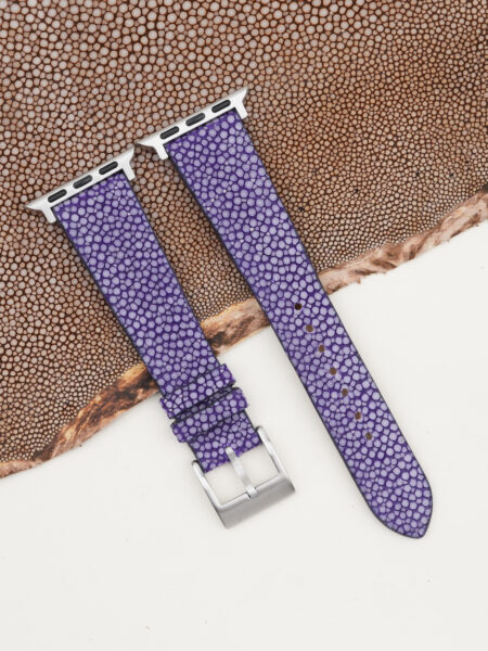 Purple Stingray Leather Apple Watch Band