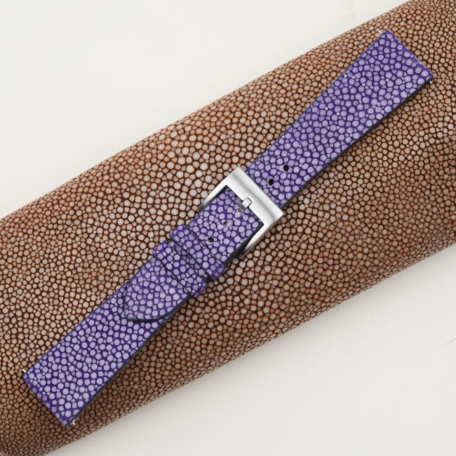 Vintage Light Violet Stingray Leather Watch Strap 2