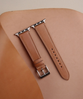 Natural Shell Cordovan Leather Apple Watch Band