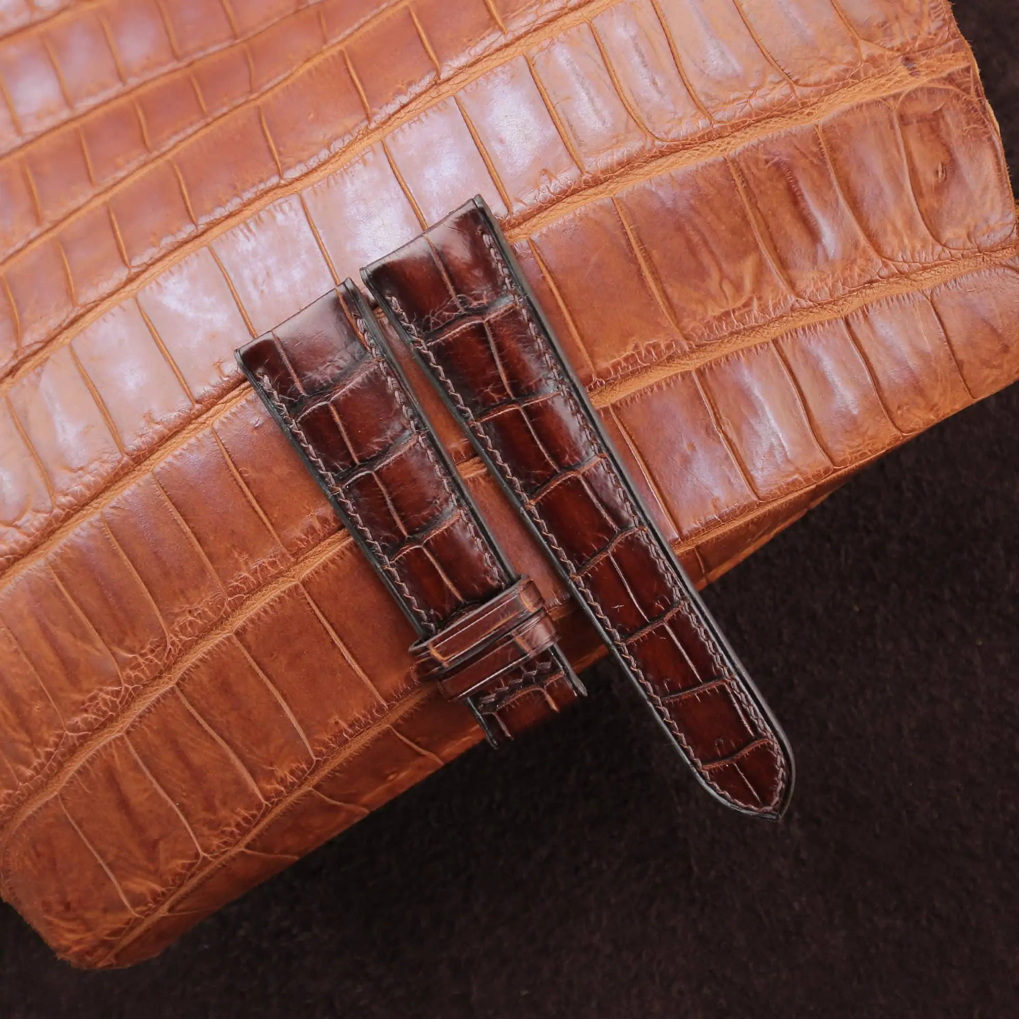 Top Grade Genuine Vachetta Patina Calf Leather Shoulder Strap For
