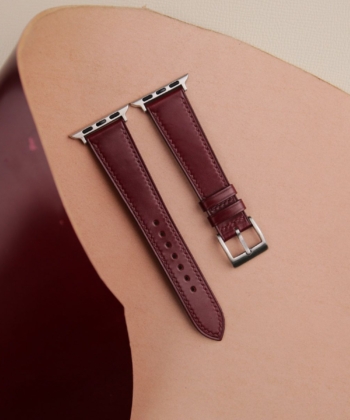 Brown Shell Cordovan Leather Apple Watch Band