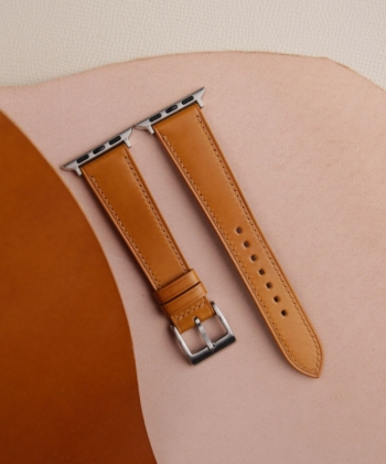 Cognac Shell Cordovan Leather Apple Watch Band