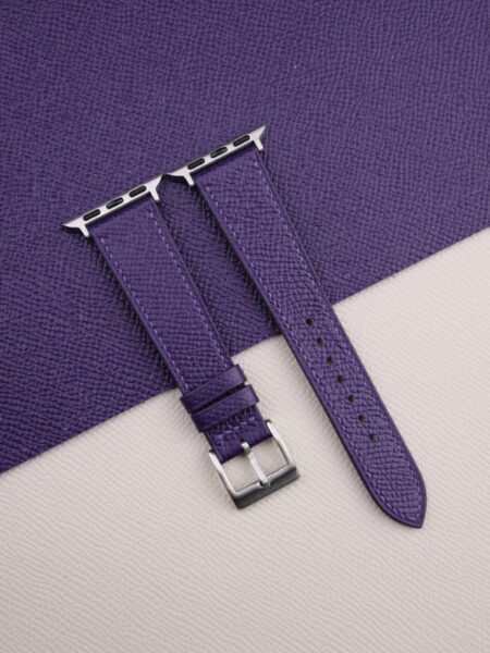Purple Epsom Calf Leather Apple Watch Band