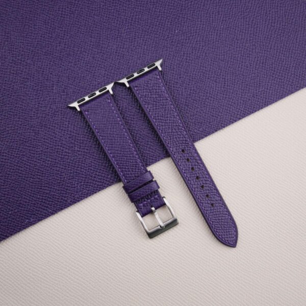 Purple Epsom Calf Leather Apple Watch Band