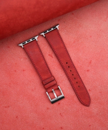 Red Maya Leather Apple Watch Band