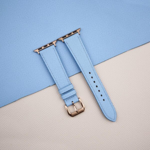 Miami Blue Epsom Calf Leather Apple Watch Band