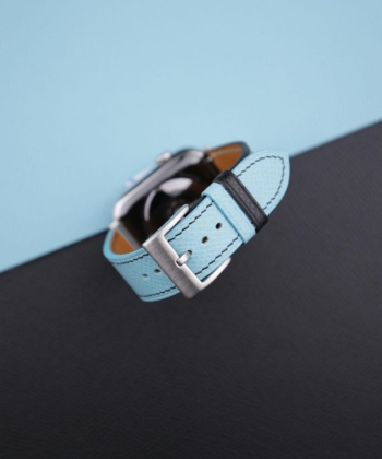 Turquoise Navy Epsom Calf Leather Apple Watch Band