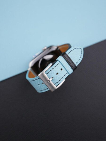 Turquoise Navy Epsom Calf Leather Apple Watch Band