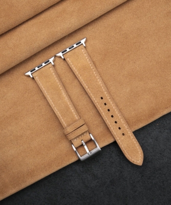 Light Brown Suede Leather Apple Watch Band