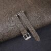 Vintage Brown Alran Fat Nat Chevre Goat Leather Side-Stitch Watch Strap