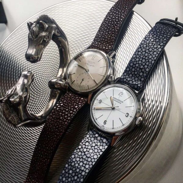 black stingray leather watch strap | Handdn - Bespoke Watchstraps