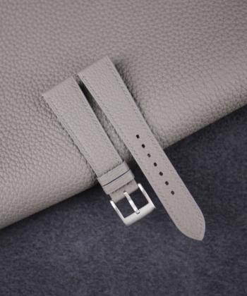 Grey Togo Leather Watch Strap