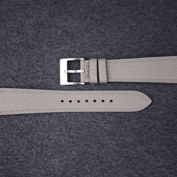 Grey Togo Leather Watch Strap