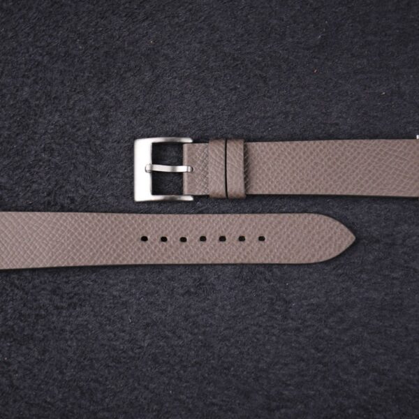 Vintage Light Grey Epsom Leather Slim Watch Strap
