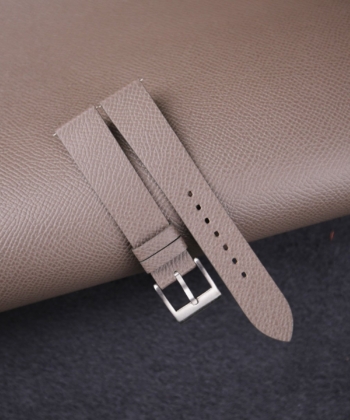 Vintage Light Grey Epsom Leather Slim Watch Strap