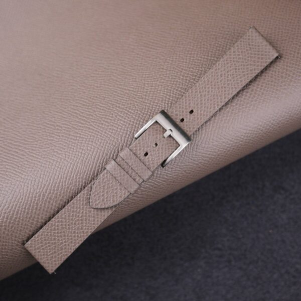 Vintage Light Grey Epsom Leather Slim Watch Strap
