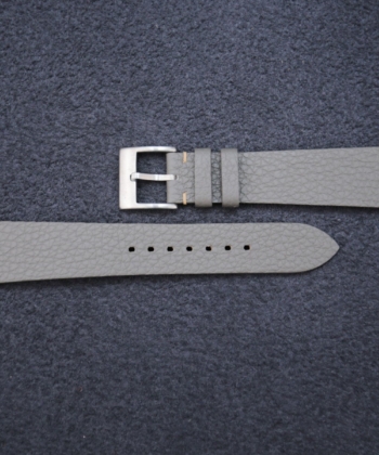 vintage grey togo leather side stitch watch strap