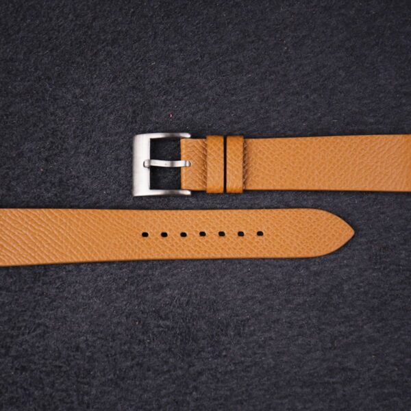 Vintage Orange Epsom Leather Slim Watch Strap