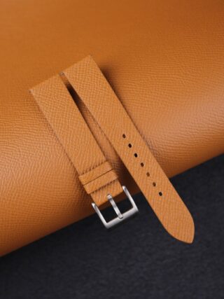 Bespoke Black Epsom Leather Watch Strap Handmade E05 - Hephakee