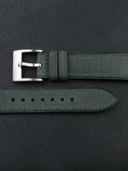 Dark Green Babele Leather Watch Strap