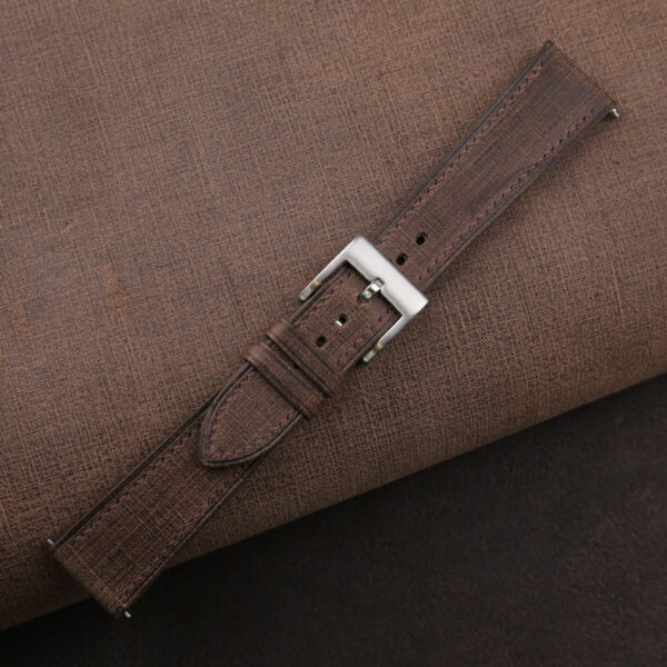 Dark Brown Babele Leather Watch Strap