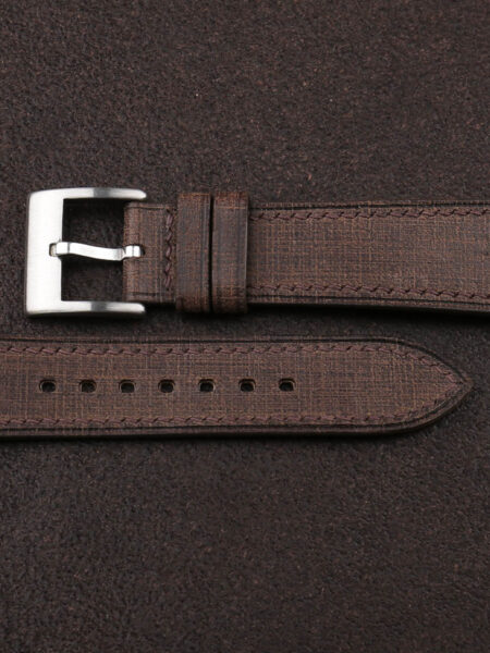 Dark Brown Babele Leather Watch Strap