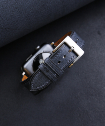 Navy Babele Leather Apple Watch Band