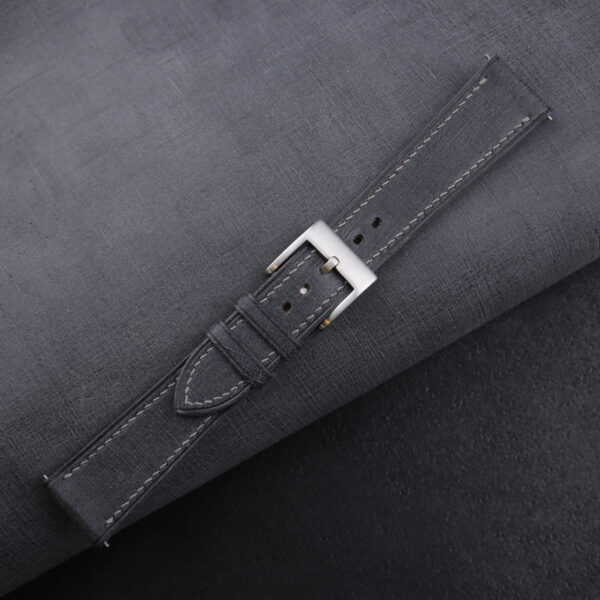 Black Babele Leather Watch Strap