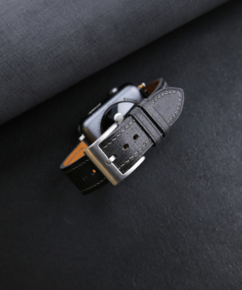 Black Babele Leather Apple Watch Band