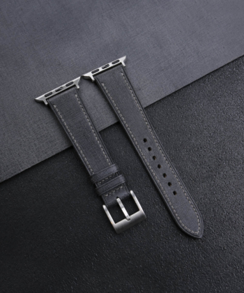 Dark Grey Babele Leather Apple Watch Band