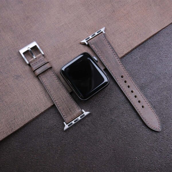 Dark Brown Babele Leather Apple Watch Band