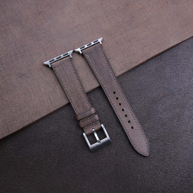 Dark Brown Babele Leather Apple Watch Band