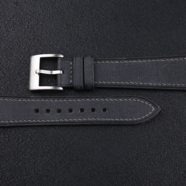 Black Babele Leather Watch Strap