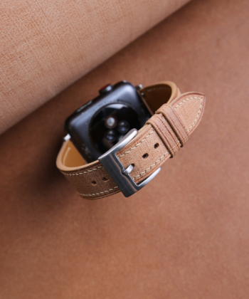 Beige Babele Leather Apple Watch Band