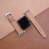 Beige Babele Leather Apple Watch Band