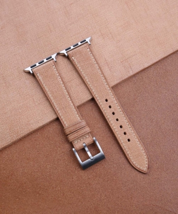 Beige Babele Leather Apple Watch Band