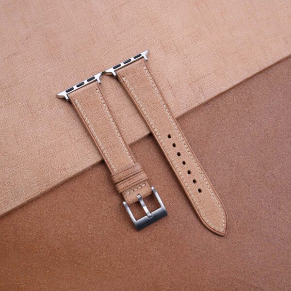 Beige Babele Leather Apple Watch Band