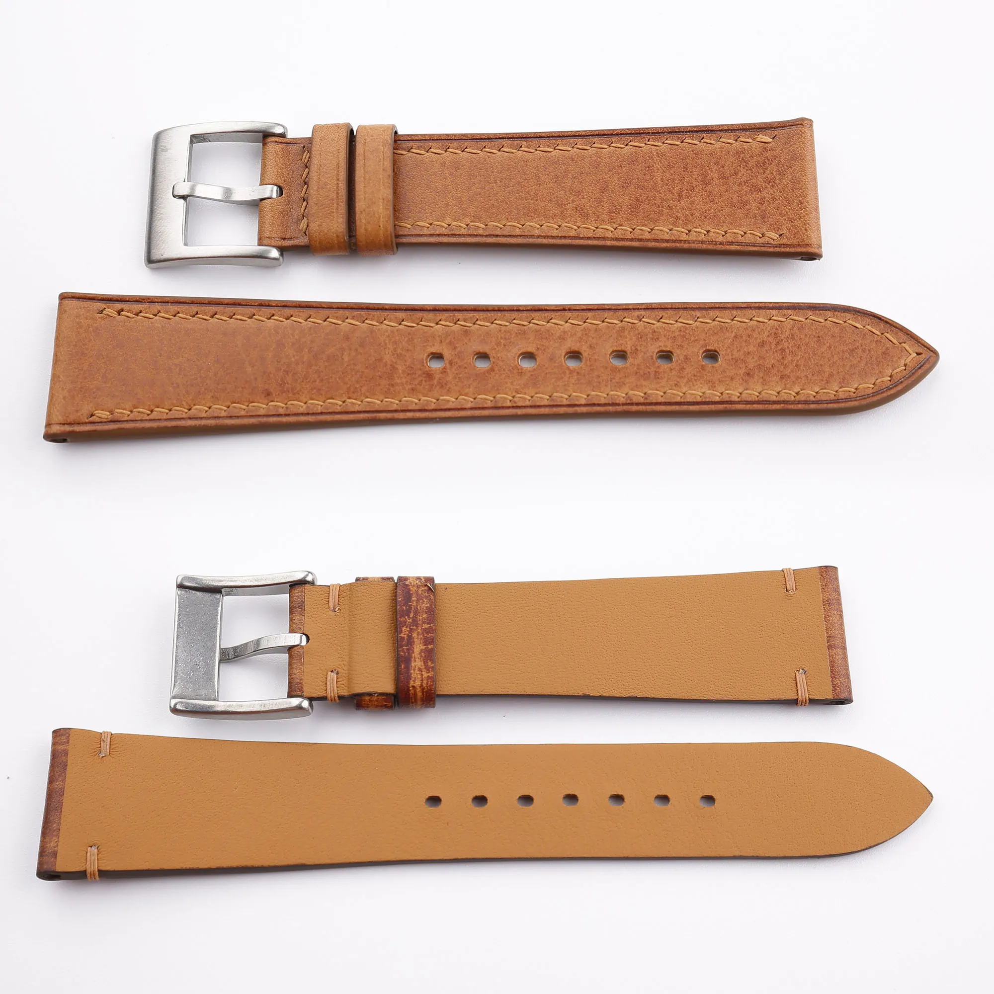19mm Vachetta Leather Strap for Handbag With Golden Clasp 