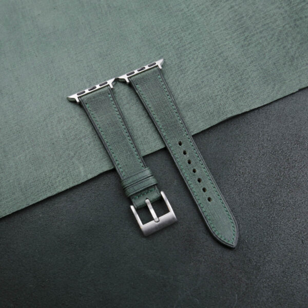 Dark Green Babele Leather Apple Watch Band