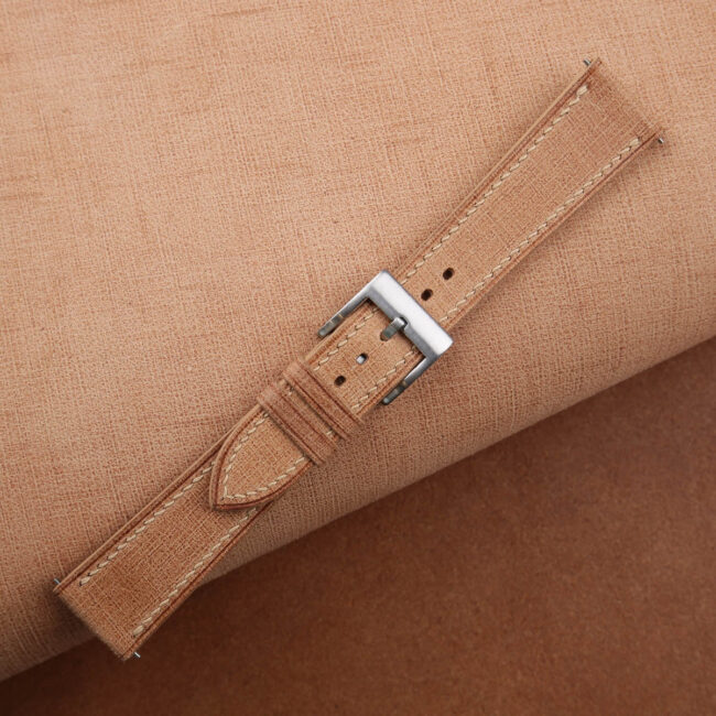 Beige Babele Leather Watch Strap