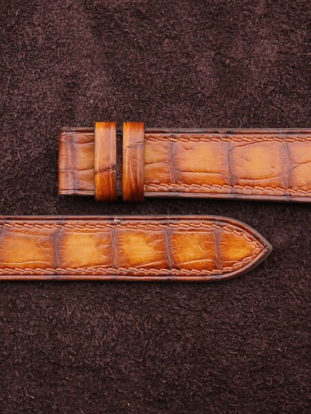 Patina Beige Alligator Leather Watch Strap